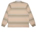 Order acmé de la vie A Logo Embroidery Stripe Pattern Polo Shirt Beige