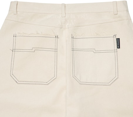 acmé de la vie Stitch Patchwork Cotton Pants Ivory Shop acmé de la vie Stitch Patchwork Cotton Pants Ivory