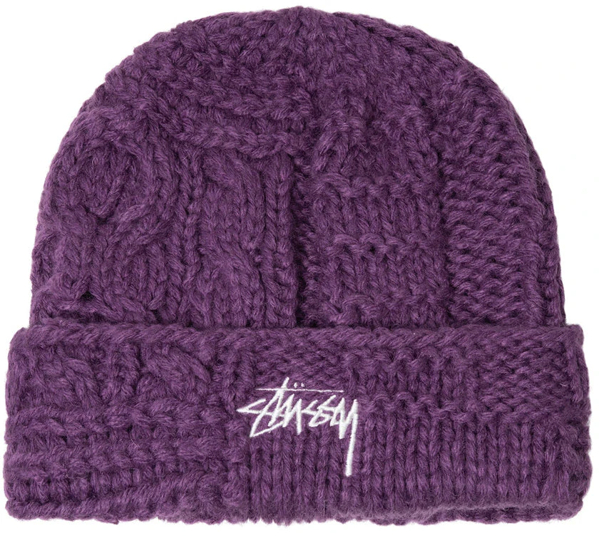 stussy-knit-patchwork-beanie-purple