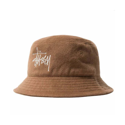 Stussy Fuzzy Wool Basic Bucket Camel