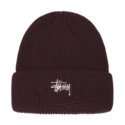 Stussy Basic Cuff Beanie Burgundy