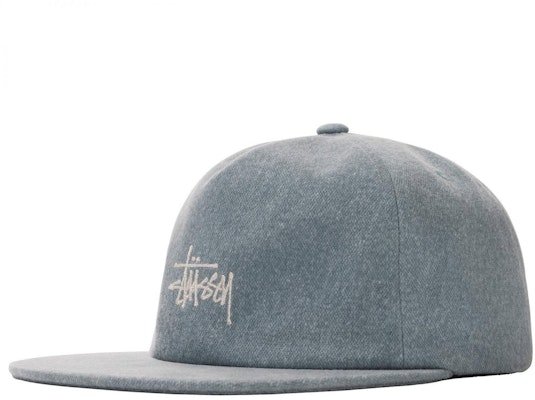 Stussy Stock Pigment Strapback Cap Biru Buy Stussy Stock Pigment Strapback Cap Biru