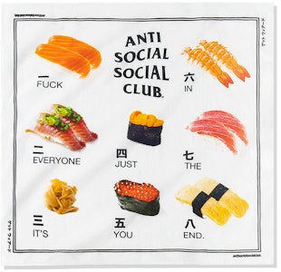 Anti Social Social Club Table For 1 Bandana Putih Buy Anti Social Social Club Table For 1 Bandana Putih