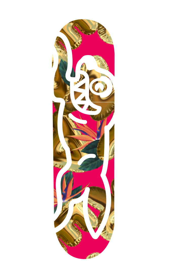 Ice Cream Dog Cone Skateboard 'Pink Peacock'