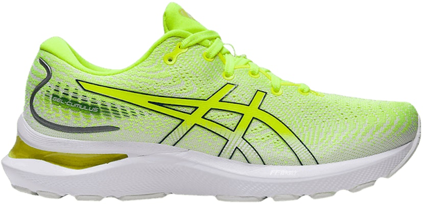 Women ASICS Gel Cumulus 24 Safety Yellow Velvet Pine 1012B206
