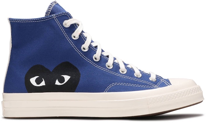 Comme des Gar ons PLAY x Converse Chuck 70 High Blue Quartz