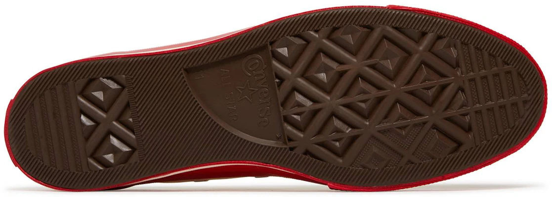 Red leather sales converse chucks