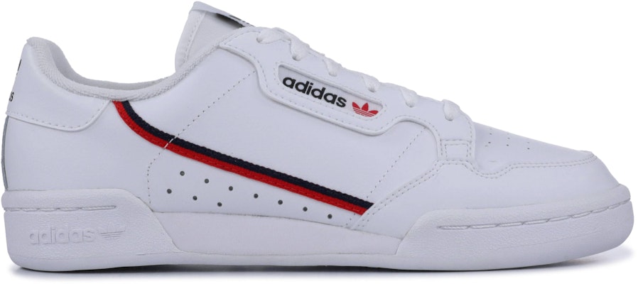 Grade School adidas Continental 80 White Navy Scarlet F99787