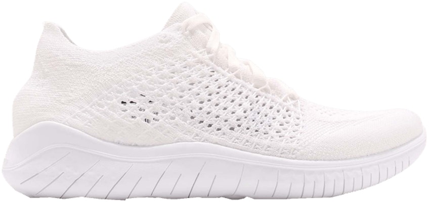 Nike free rn sales flyknit triple white