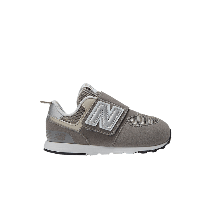 New Balance 574 New‑B Hook & Loop Wide 'Rain Cloud Silver Metallic' (TD ...