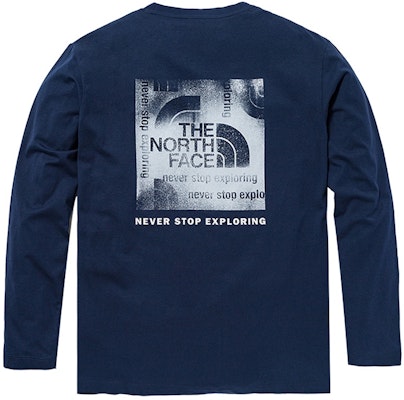 The North Face L/S Box Nse Tee 'Blue' (Asia Size) Buy The North Face L/S Box Nse Tee 'Blue' (Asia Size)