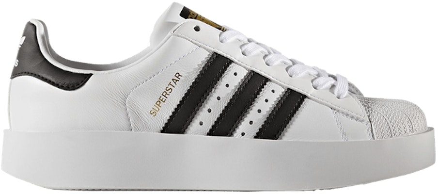 Women adidas Superstar Bold Platform White Black BA7666