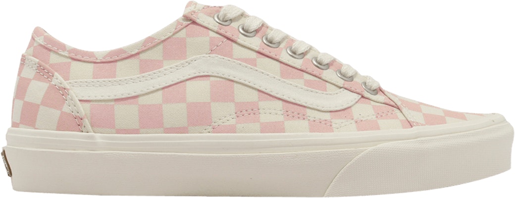 Pink and white checkered vans old skool sales