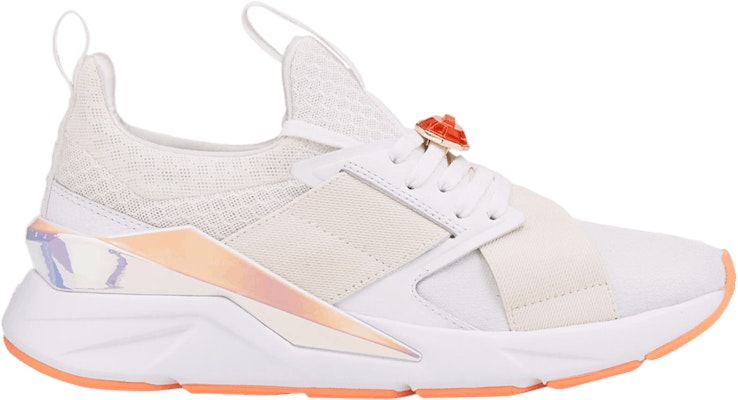 Women Puma Muse X5 Crystal G White Peach Pink 384099 01