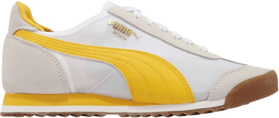 Women Puma Roma OG White Yellow Gold 387241 04