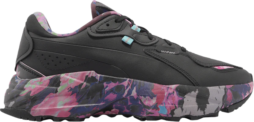 Women Puma Orkid Floral Black Elektro Aqua 384845 01 384845