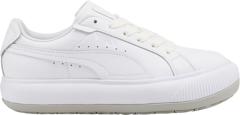 Women Puma Suede Mayu Raw Leather White Grey Violet 384316 01