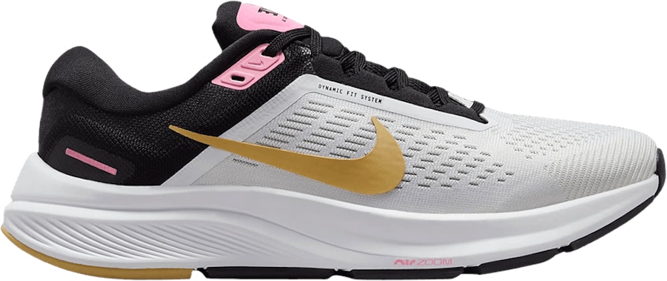Gold and black 2025 womens nike shoes
