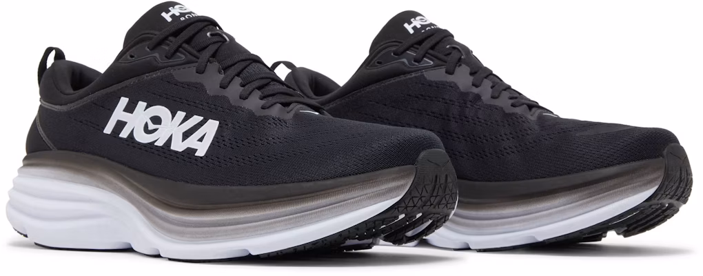 HOKA Bondi 8 2E Wide 'Hitam Putih' 1127953-BWHT Cheap HOKA Bondi 8 2E Wide 'Hitam Putih' 1127953-BWHT