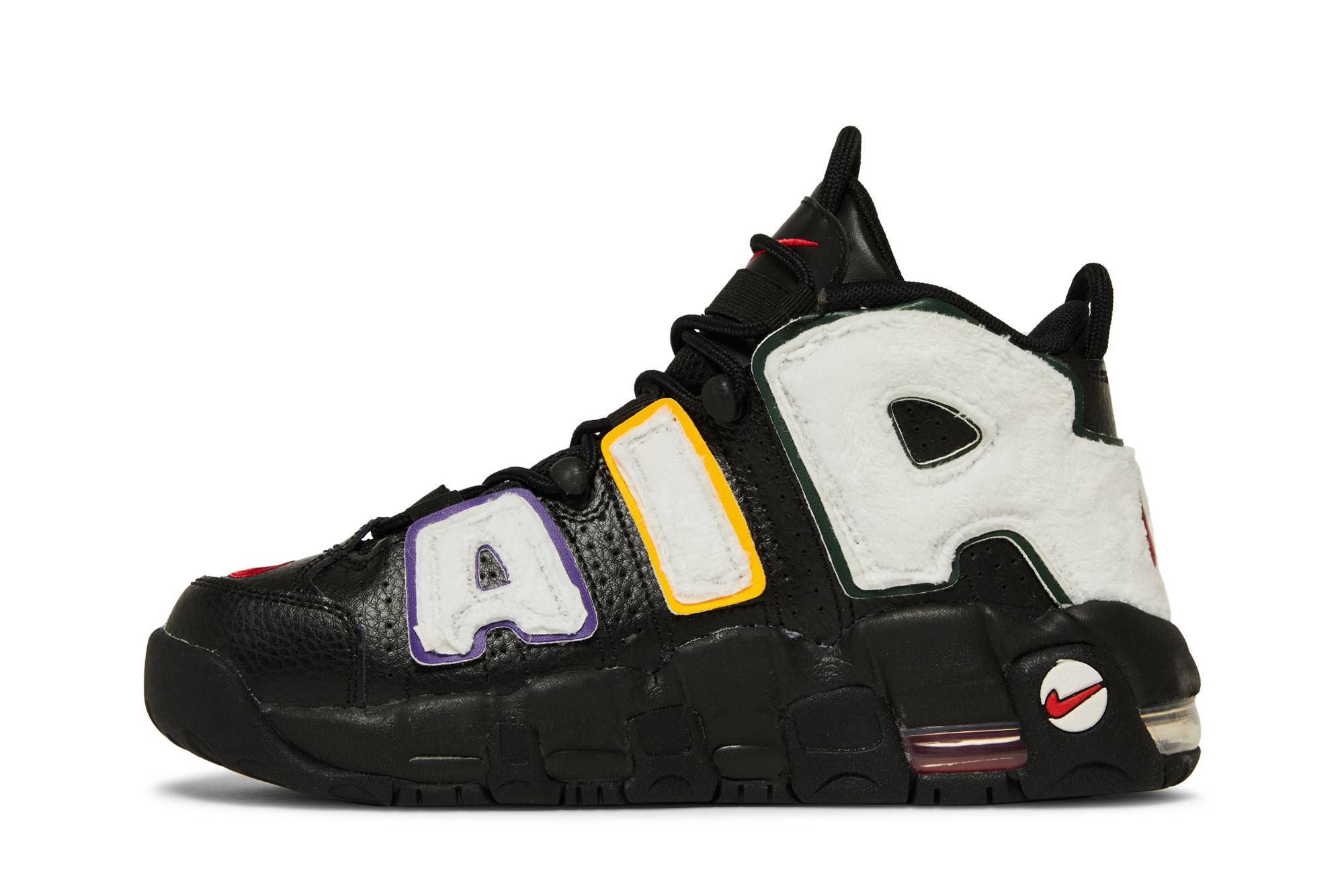 Lookbook (Sekolah Dasar) Nike Air More Uptempo 'Hitam Putih Fleece' DQ7780-001