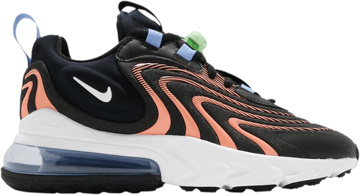 Women Nike Air Max 270 React Eng Black Orange CW8605 001