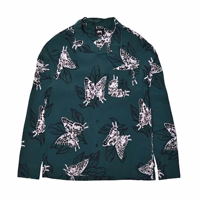Stüssy Butterfly Ls Shirt 'Pine'