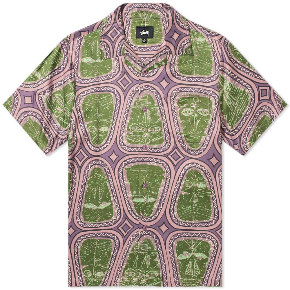 Stüssy Short Sleeve Mask Shirt 'Pink'