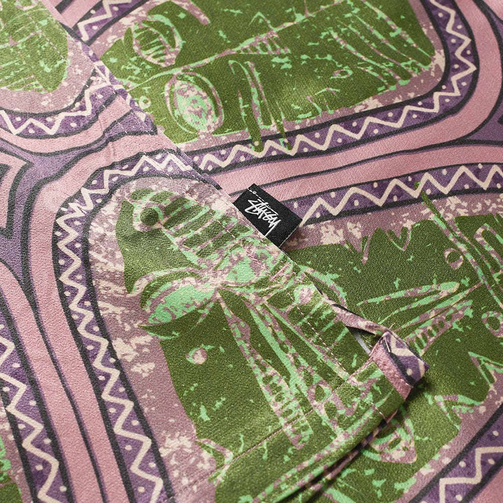 Stüssy Short Sleeve Mask Shirt 'Pink' 圖 2