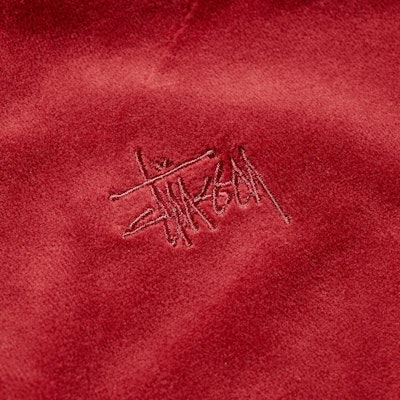 Stüssy Velour LS Zip Mock 'Maroon' Order Stüssy Velour LS Zip Mock 'Maroon'