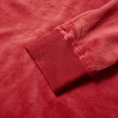 Stüssy Velour LS Zip Mock 'Maroon' Lookbook Stüssy Velour LS Zip Mock 'Maroon'