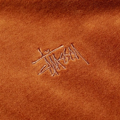 Stüssy Velour Ls Zip Mock 'Rust Red' Order Stüssy Velour Ls Zip Mock 'Rust Red'