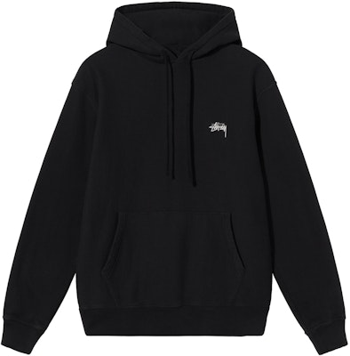 Stüssy Stock Logo Hood Black Buy Stüssy Stock Logo Hood Black