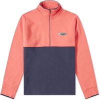 Stüssy Two Tone Mock Neck Fleece Coral Stüssy Two Tone Mock Neck Fleece Coral