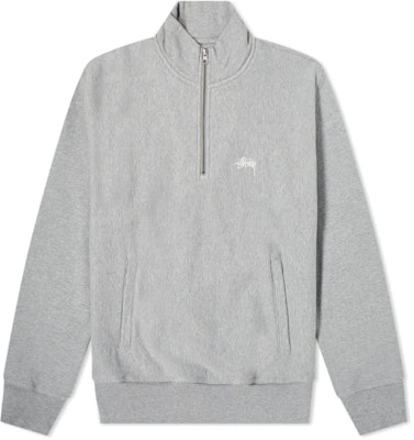 Stüssy Stock Logo Mock Grey Heather Buy Stüssy Stock Logo Mock Grey Heather