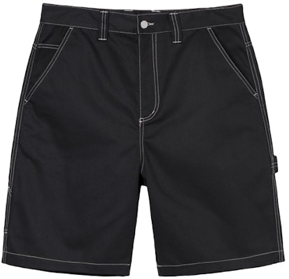 Stüssy Poly Cotton Work Short Black Buy Stüssy Poly Cotton Work Short Black