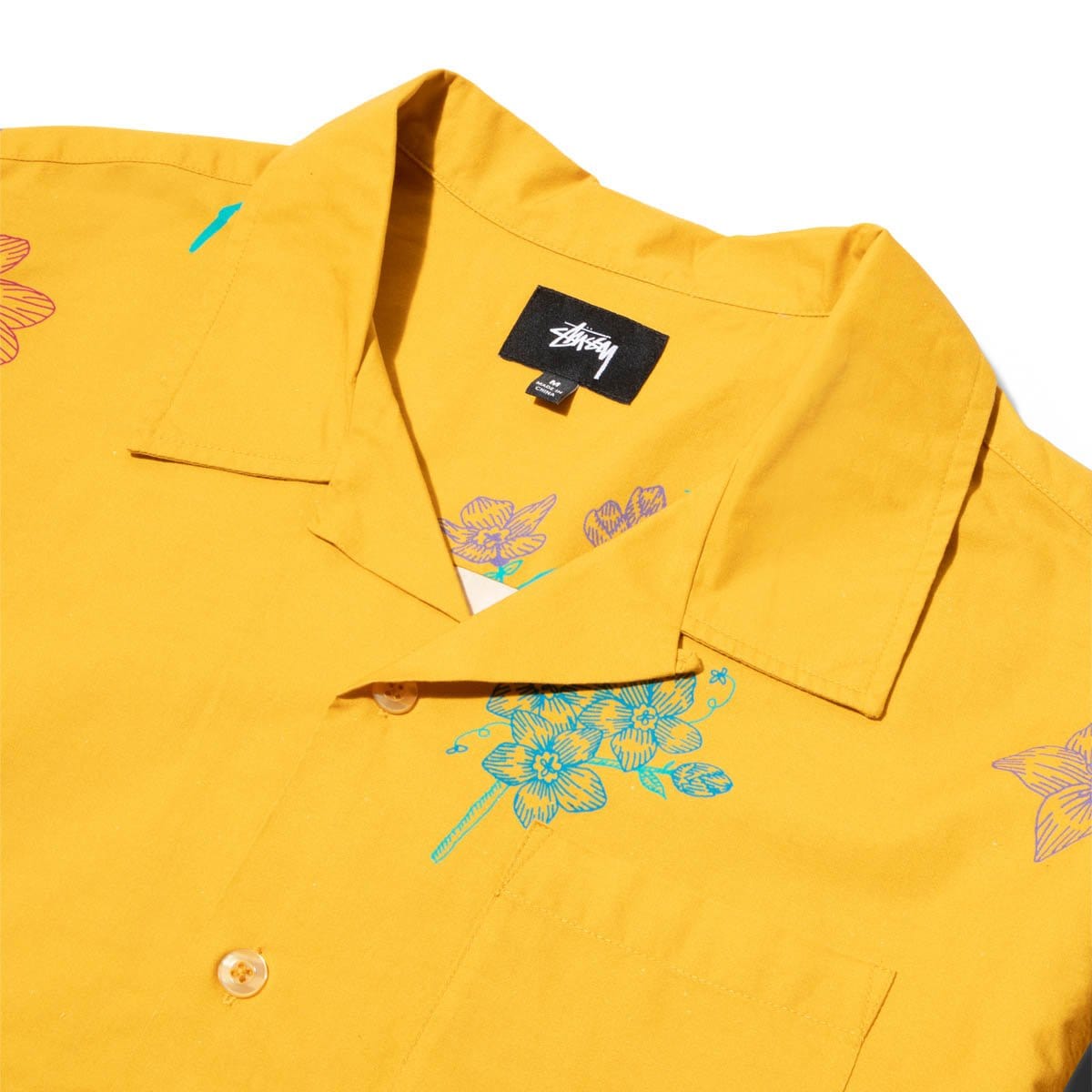 Stüssy Hand Drawn Flower Shirt Mustard 圖 3