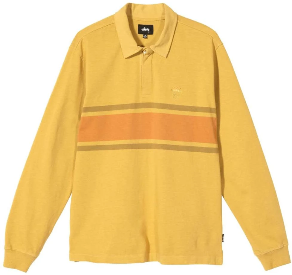 stuessy-o-dyed-stripe-long-sleeve-rugby-mustard