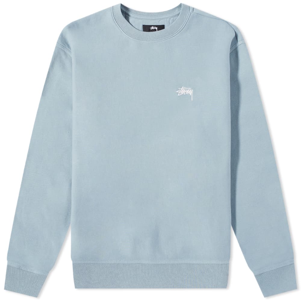 Stüssy Stock Logo Short Sleeve Pocket Crew Slate
