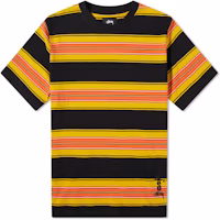 Stüssy Multi Stripe Crew Tee Black Stüssy Multi Stripe Crew Tee Black