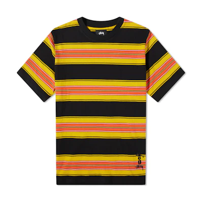 Stüssy Multi Stripe Crew Tee Black