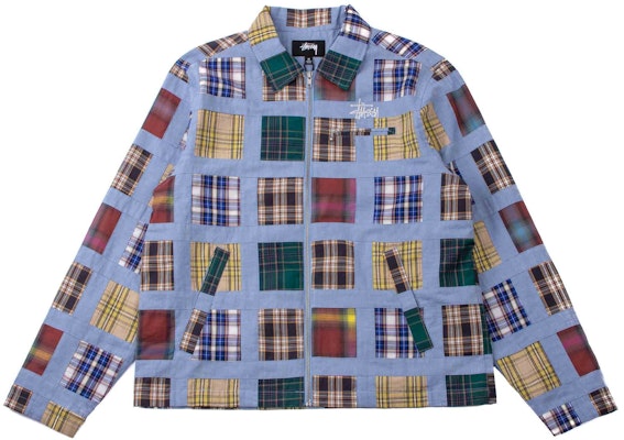 Stüssy Madras Patchwork Zip Jacket Plaid Buy Stüssy Madras Patchwork Zip Jacket Plaid