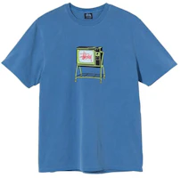 Stüssy Rolling Tv Pig. Dyed Tee Blue Stüssy Rolling Tv Pig. Dyed Tee Blue