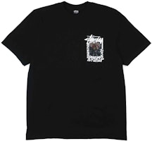 Stüssy Camellias Pig. Dyed Tee Black Stüssy Camellias Pig. Dyed Tee Black