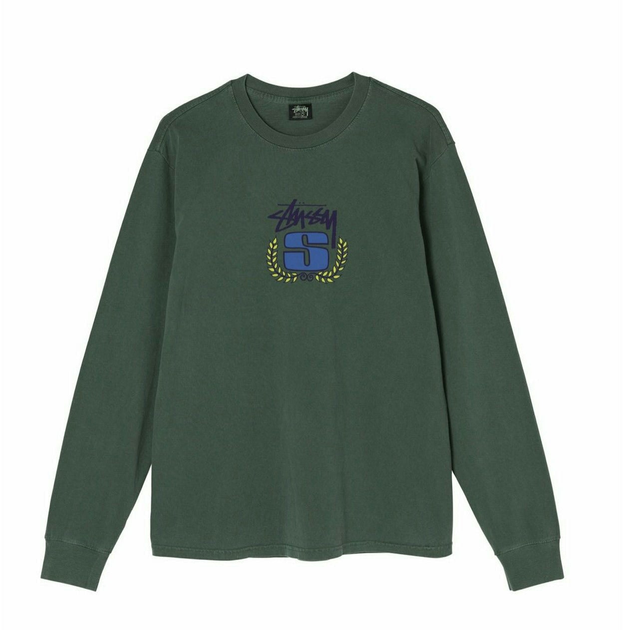 stuessy-s-wreath-pig-dyed-ls-tee-pine