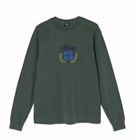 Stüssy S Wreath Pig. Dyed LS Tee Pine Stüssy S Wreath Pig. Dyed LS Tee Pine