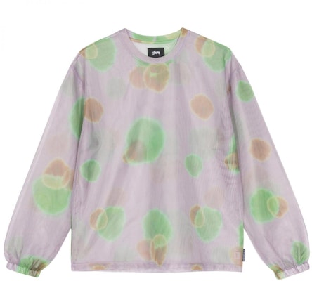 Stüssy Printed LS Mesh Tee Grey Multi Buy Stüssy Printed LS Mesh Tee Grey Multi
