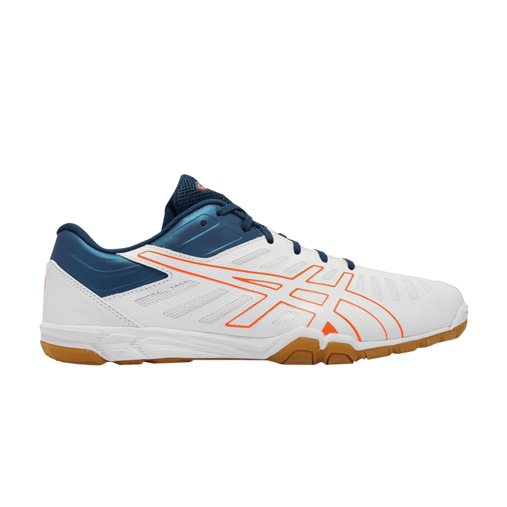 orange and white asics