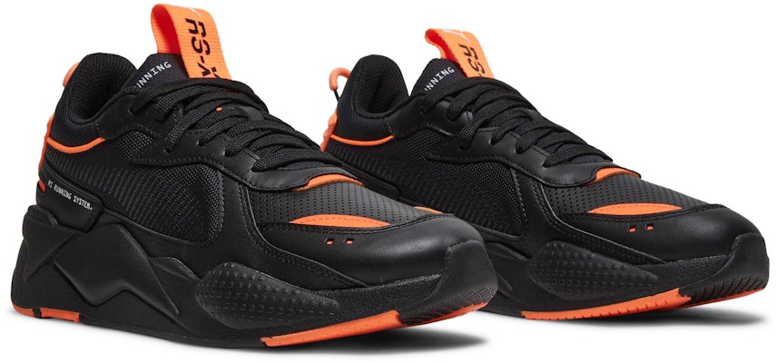 Puma shoes 2025 black and orange