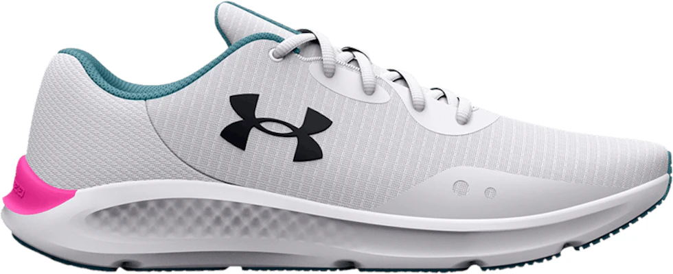 Women Under Armour Charged Pursuit 3 Tech White Pink Aqua