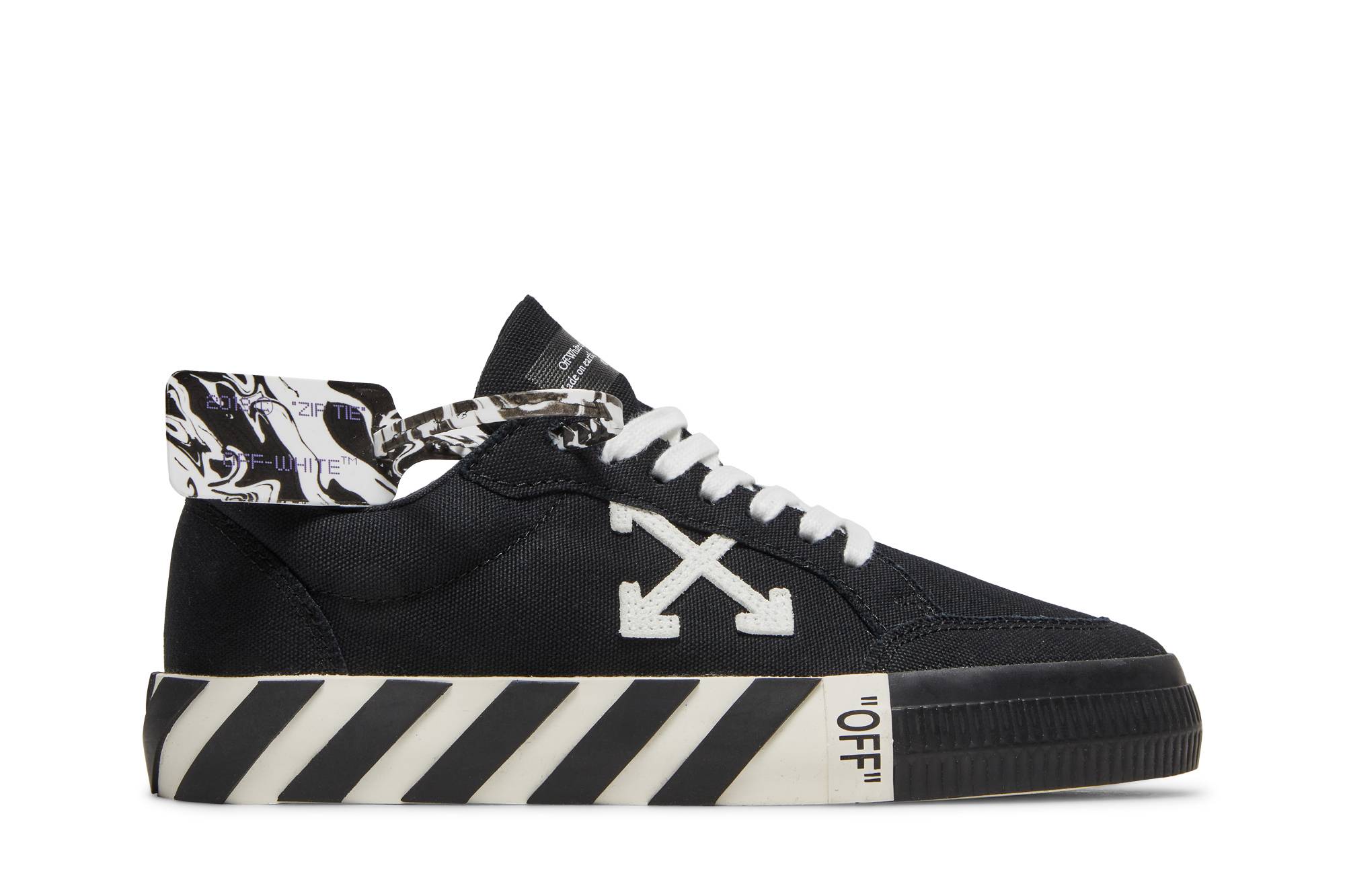 Off-White Vulc Low 'Black White' OMIA085E20FAB0011001